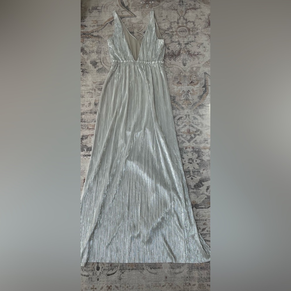 Bcbgeneration Glitter Silver/Gold Formal Dress Wi… - image 2